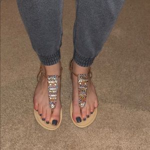 Daytrip Beaded Sandals SZ 8